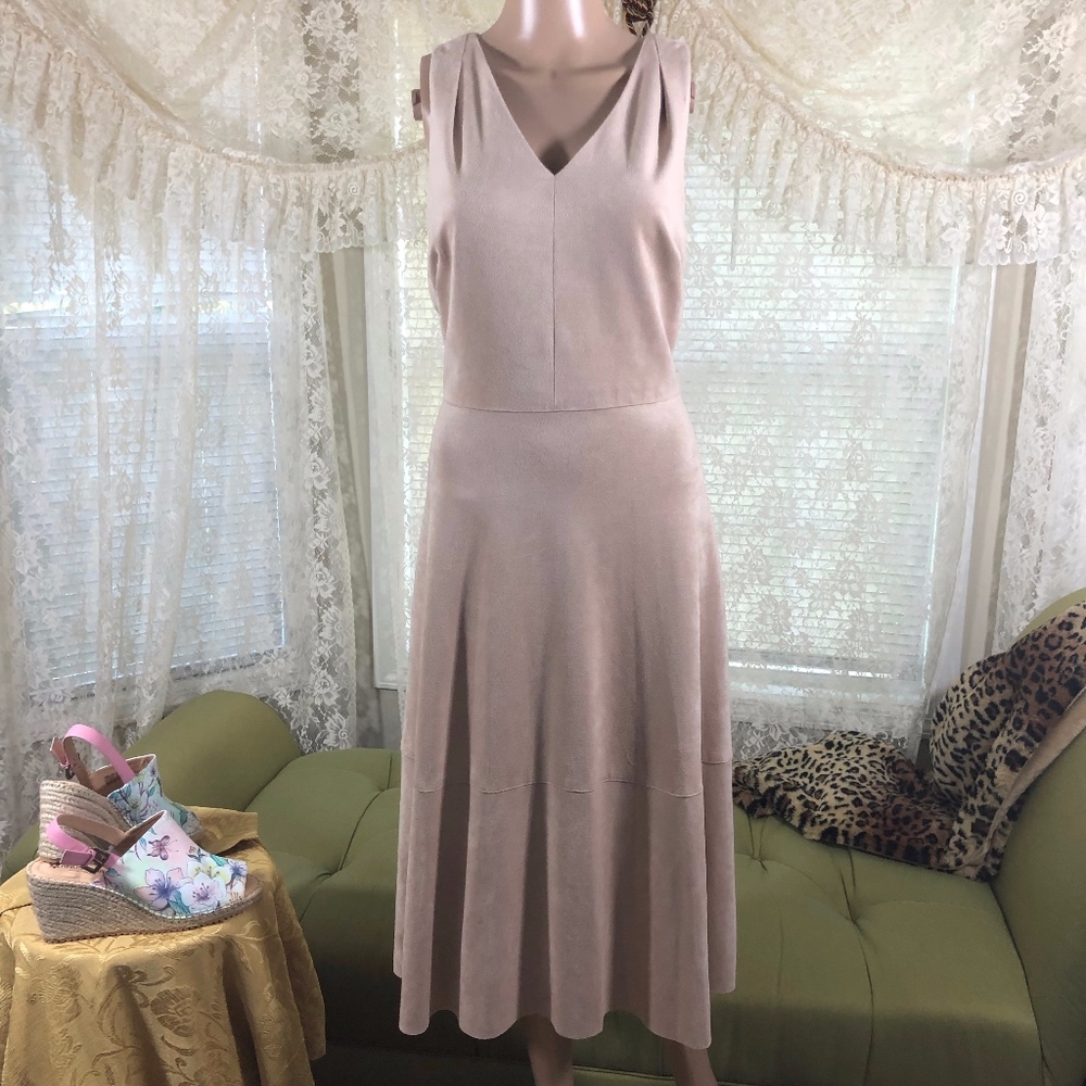 Soft blush Suede Texture Antonio Melani dress NWT